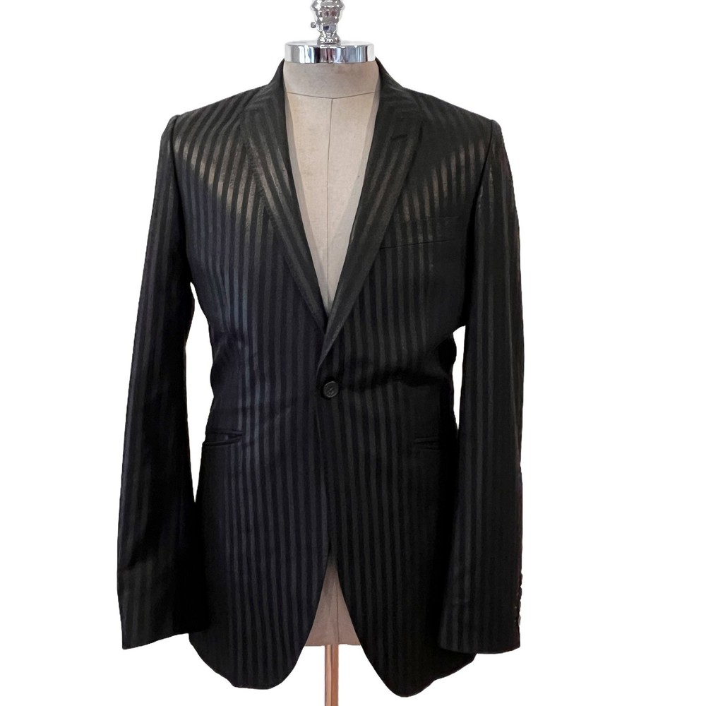 Ben Sherman Black on Black Striped Men's Blazer Medium
